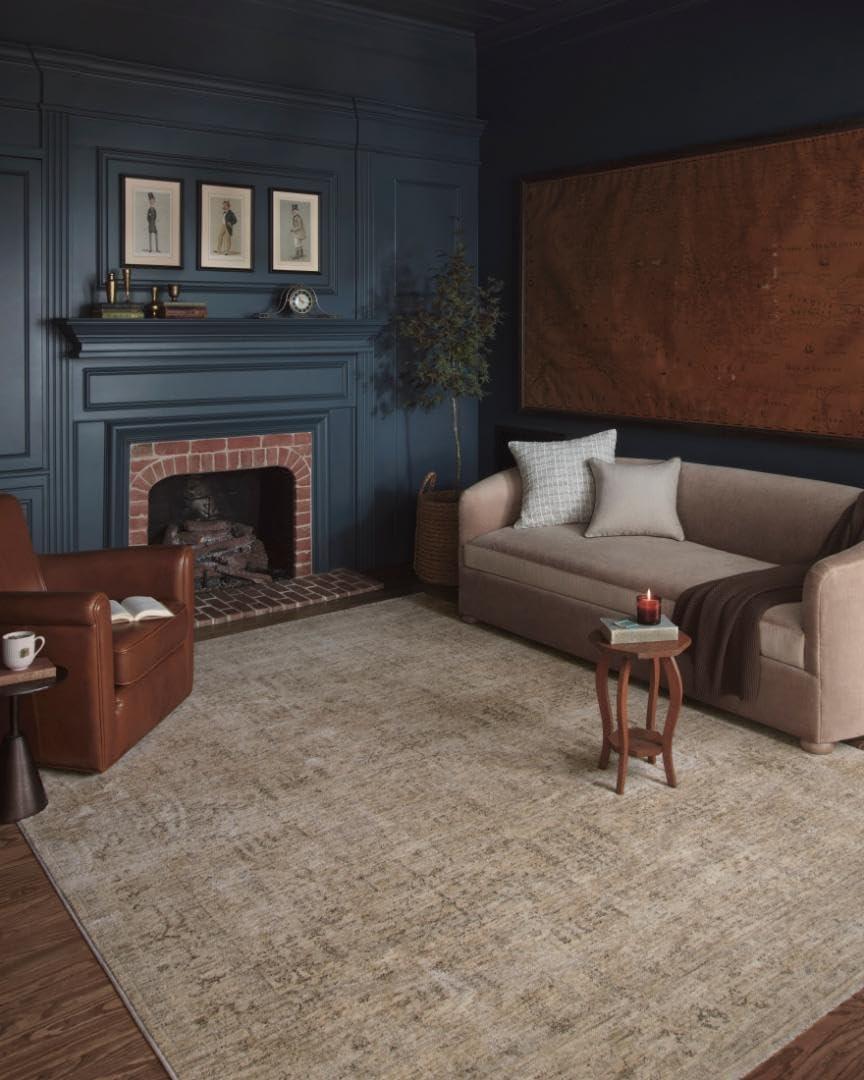 Junie II Rug Magnolia Home by Joanna Gaines x Loloi - Oatmeal and Smoke / 7'10" Round