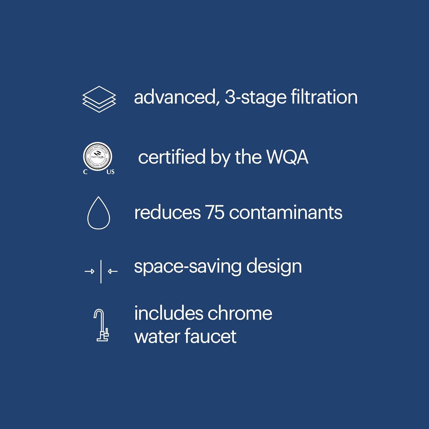 H2O+ Coral Three-Stage Undercounter Water Filter System