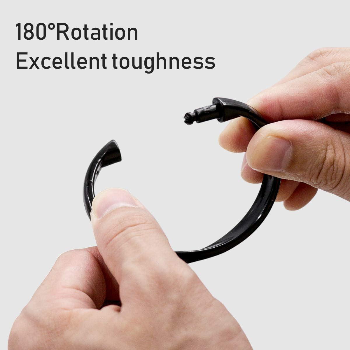 24 PCS Plastic Shower Curtain Rings, Shower Curtain Hooks for Bathroom, C Type Ring Hook for Shower Curtain, Plastic Shower Curtain Rings(Transparent)