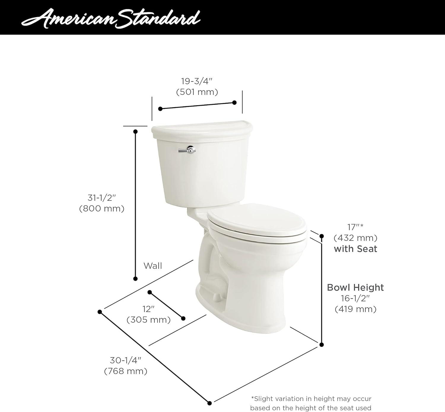 American Standard American Standard Champion 1.28 Gallons GPF Round Comfort Height Kit (Seat Not Included) 212AA.104.020