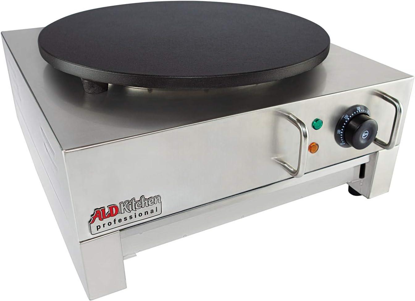 ALDKitchen Crepe Maker Commercial | Electric Pancake Maker | Nonstick 16 Plate | 110V