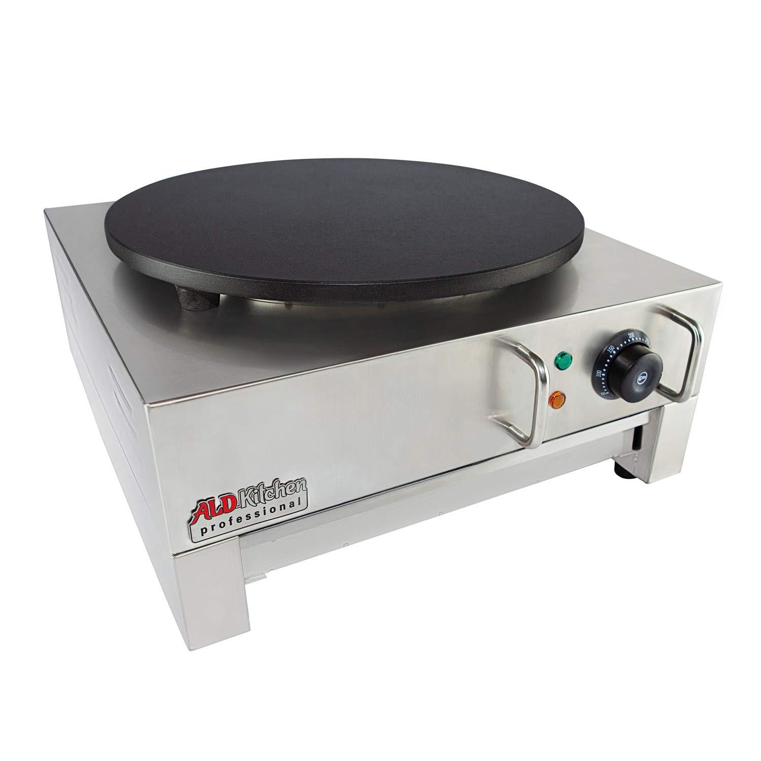 ALDKitchen Crepe Maker Commercial | Electric Pancake Maker | Nonstick 16 Plate | 110V