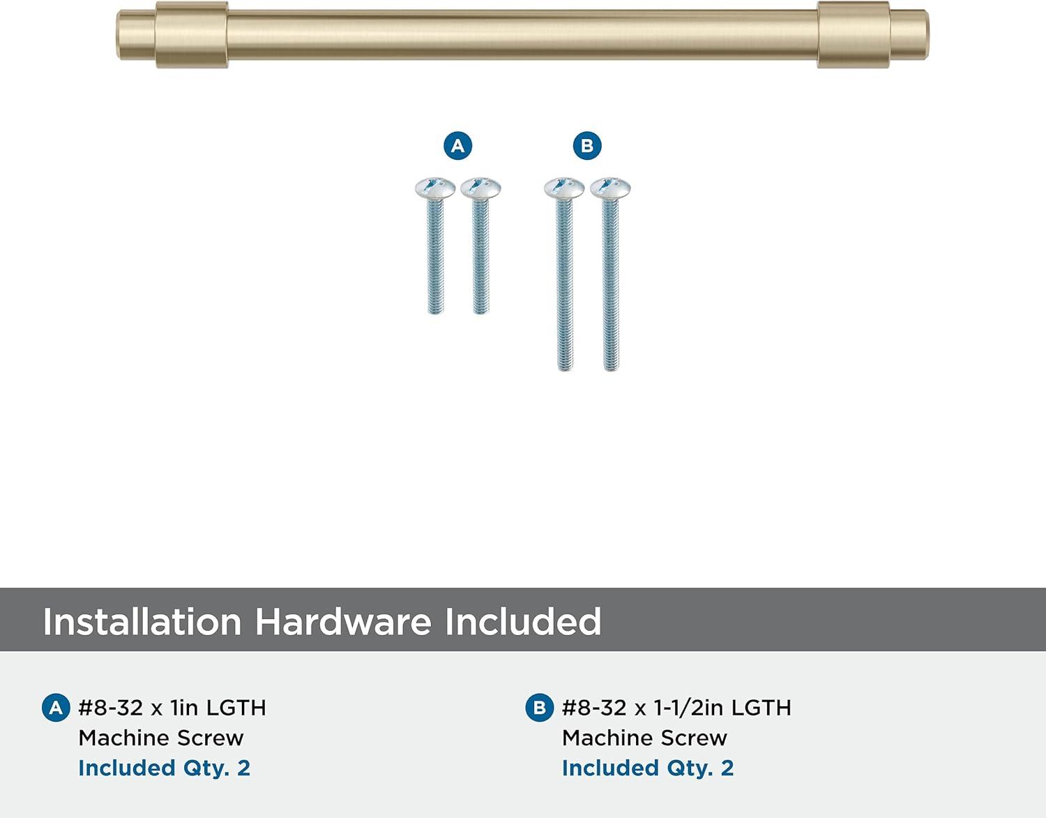Amerock Destine 5-1/16 inch (128mm) Center-to-Center Golden Champagne Cabinet Pull