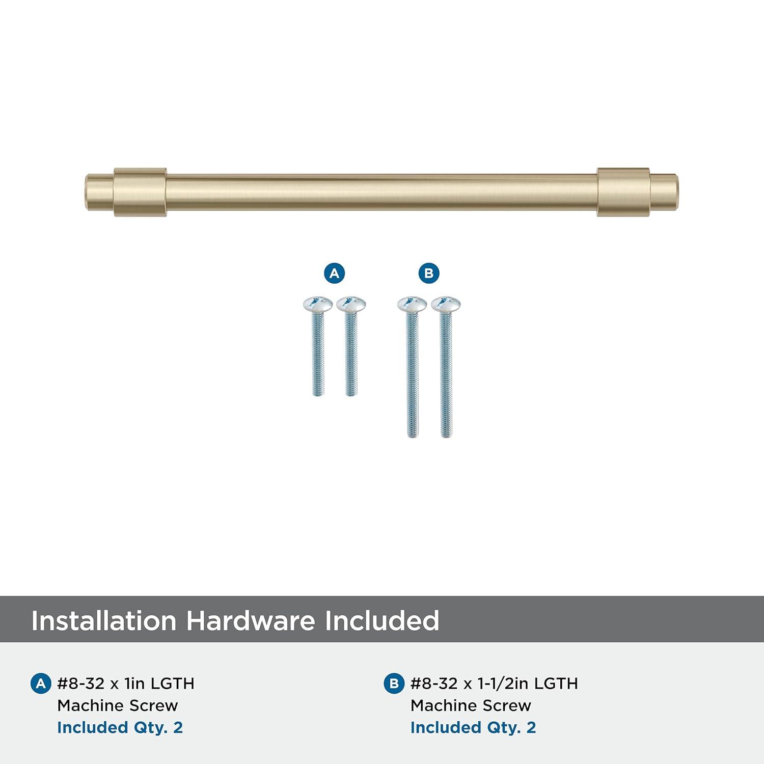 Amerock Destine 5-1/16 inch (128mm) Center-to-Center Golden Champagne Cabinet Pull
