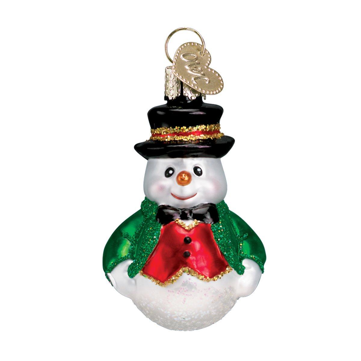 Old World Christmas 2.5 Inch Mini Snowman Set Ornaments Frosty  St/6 Tree Ornament Sets