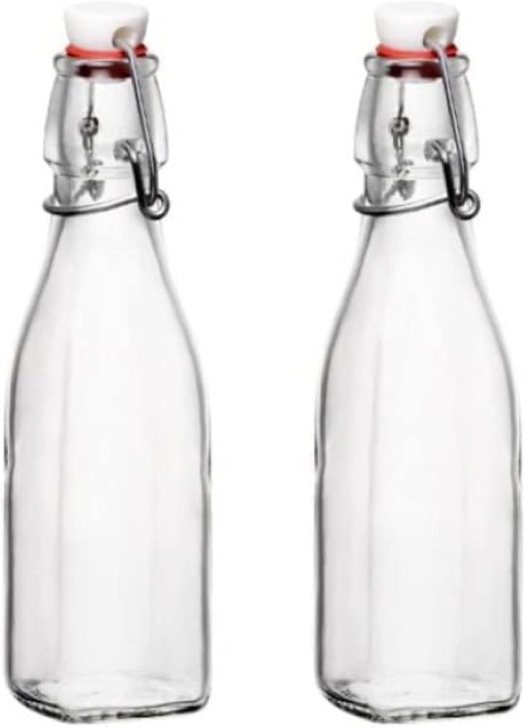 Bormioli Rocco Glass 8.5 Ounce Swing Top Bottle Set of 2