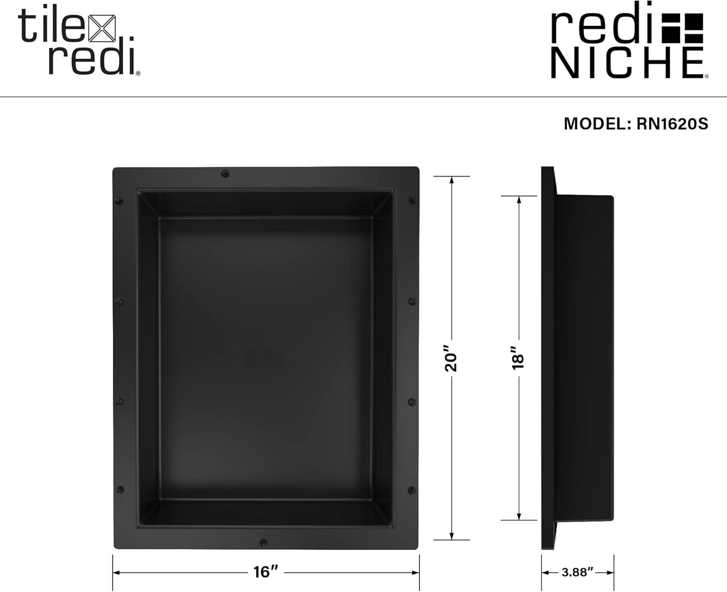 Tile Redi Rn1620s-Bi Redi Niche 16" Pvc Shelf - Tileable