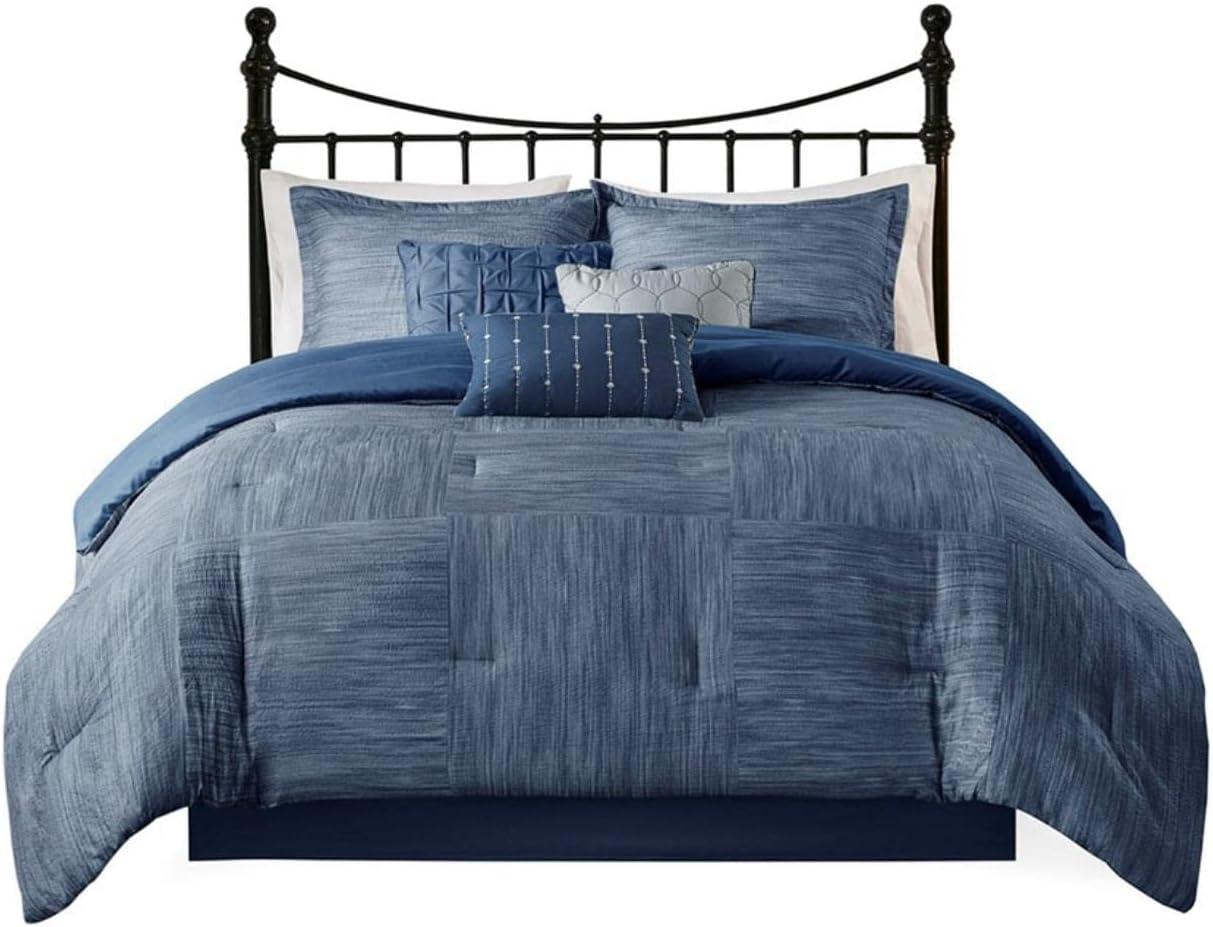 Madison Park Walter 7 Piece Printed Weave Seersucker Comforter Set