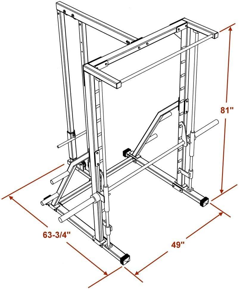 Deltech Fitness Smith Machine/Lat Combo Model #DF4900L, Linear Bearing