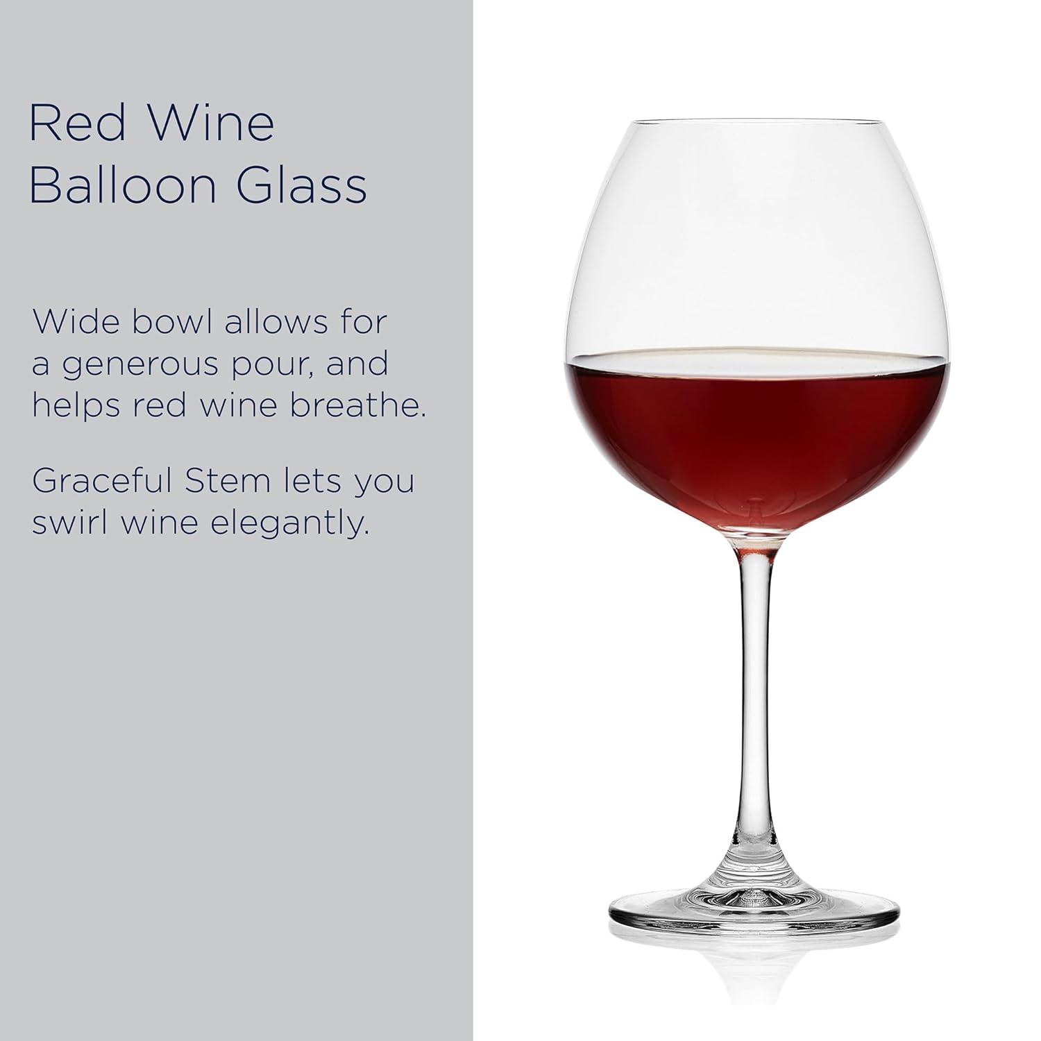 Mikasa Mikasa Lana 23 oz. Balloon Red Wine Glass (Set of 4)