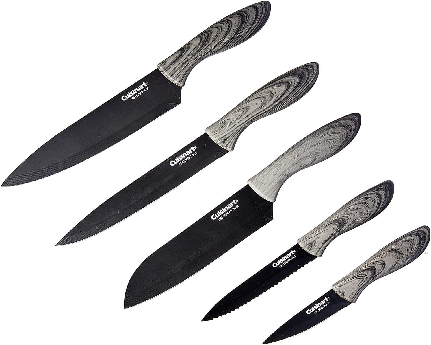 Cuisinart C55-10PBW Faux Wood Knife Set (10-Piece)