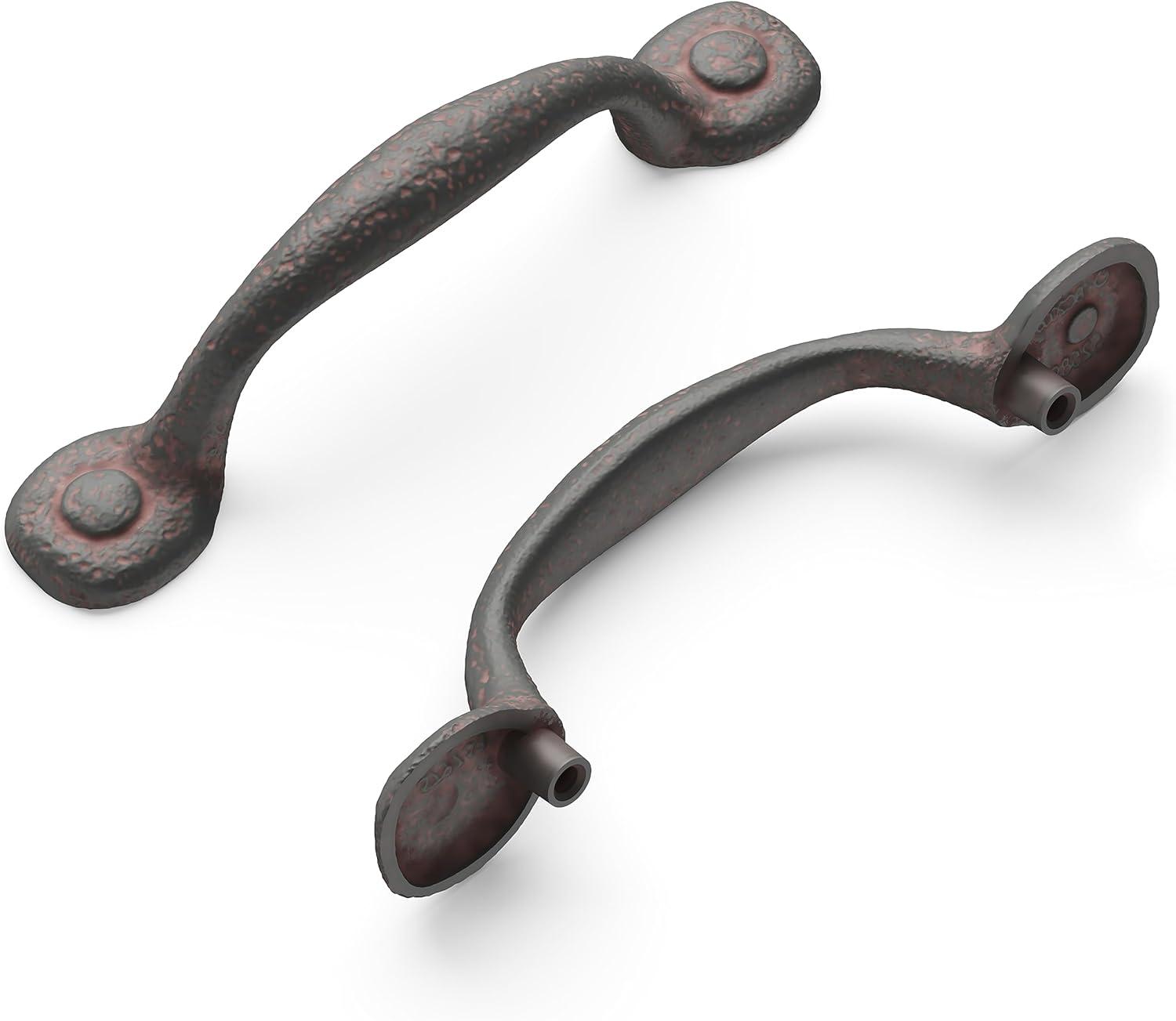 Refined Rustic Kitchen Cabinet Handles, Solid Core Drawer Pulls for Cabinet Doors, 3"