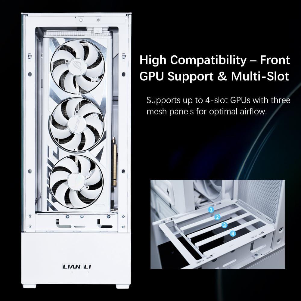 Lian Li  Black Steel & Tempered Glass ATX Mid Tower Computer Case