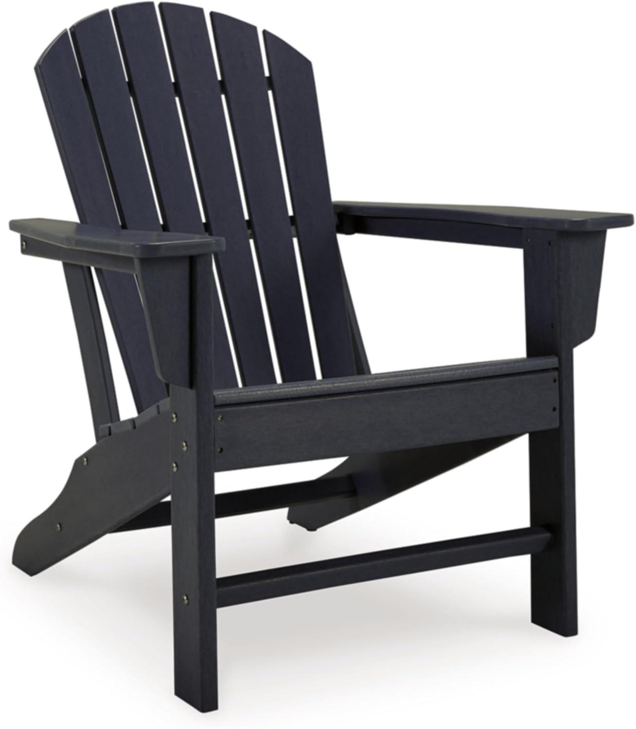 Signature Design by Ashley Sundown Treasure Outdoor Patio HDPE Weather Resistant Adirondack Chair, Black