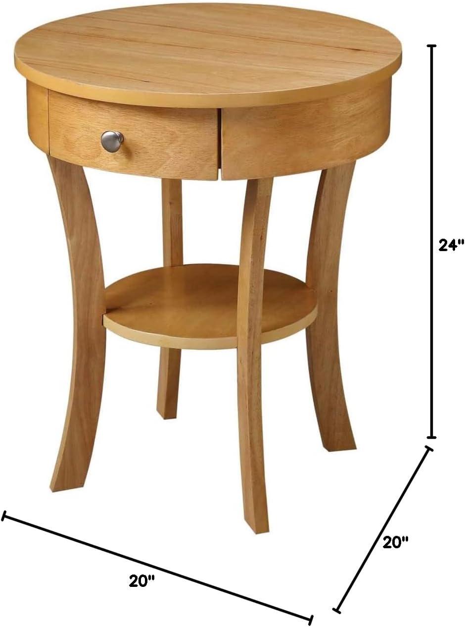 Classic Accents Schaffer End Table, Natural - 20 x 20 x 24 in.