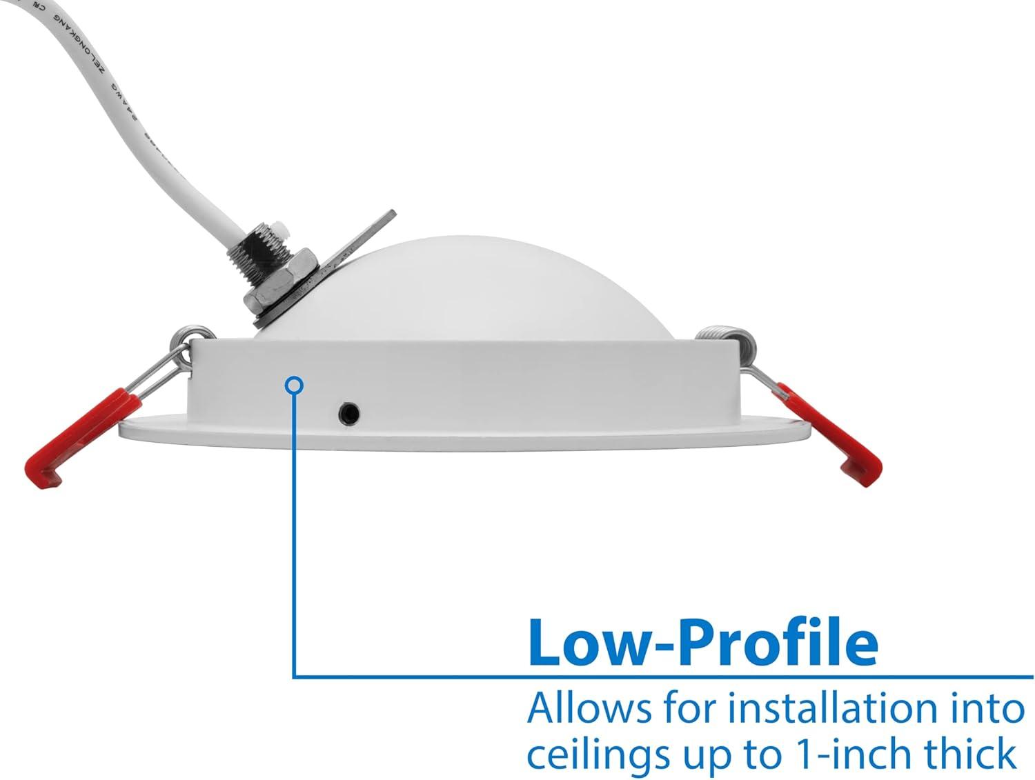 DGF43 4'' Selectable Color Temperature Dimmable Air-Tight IC Rated LED Canless Recessed Lighting Kit