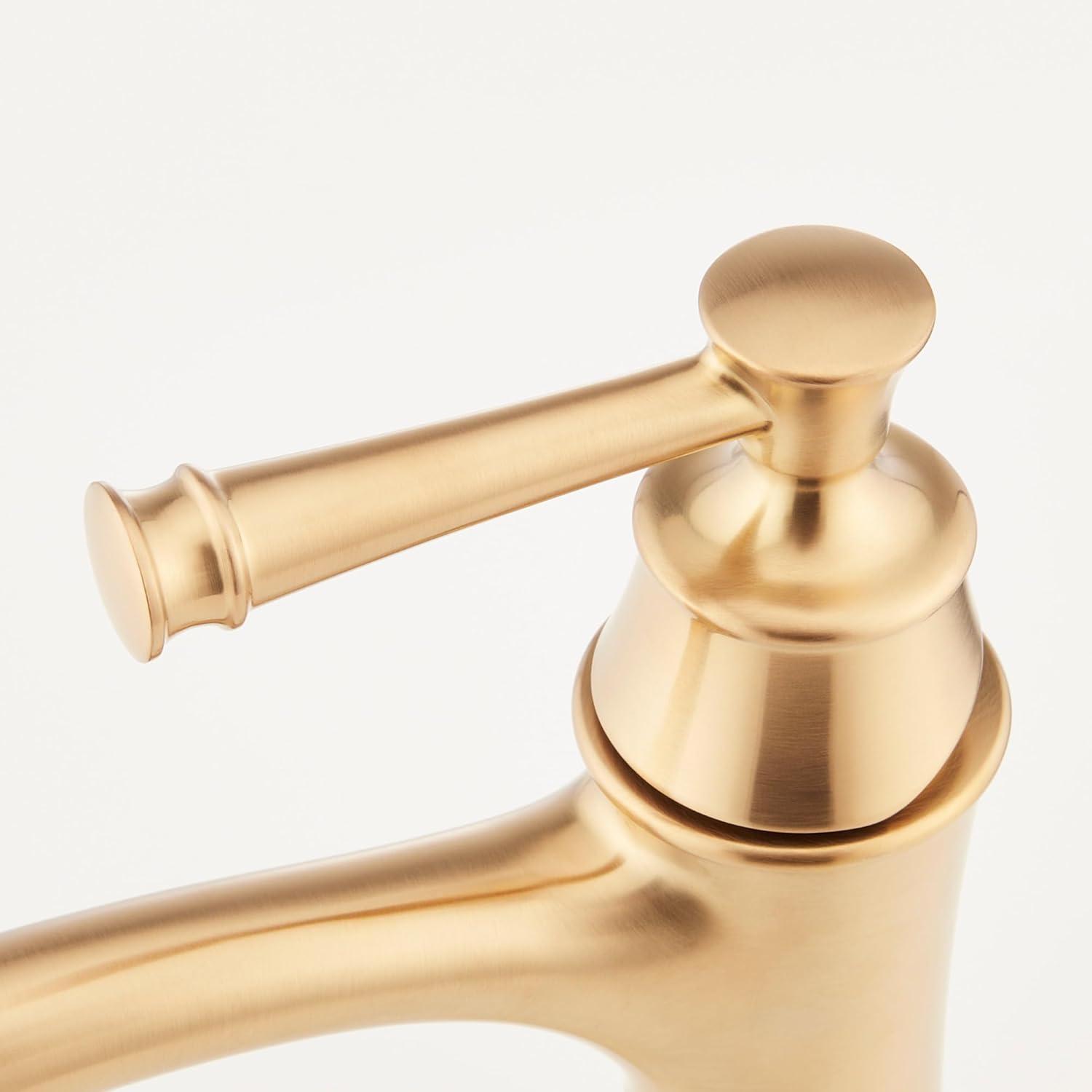 Signature Hardware 447837 Beasley 1.2 GPM Single Hole Bathroom Faucet with Pop-Up Drain Assembly