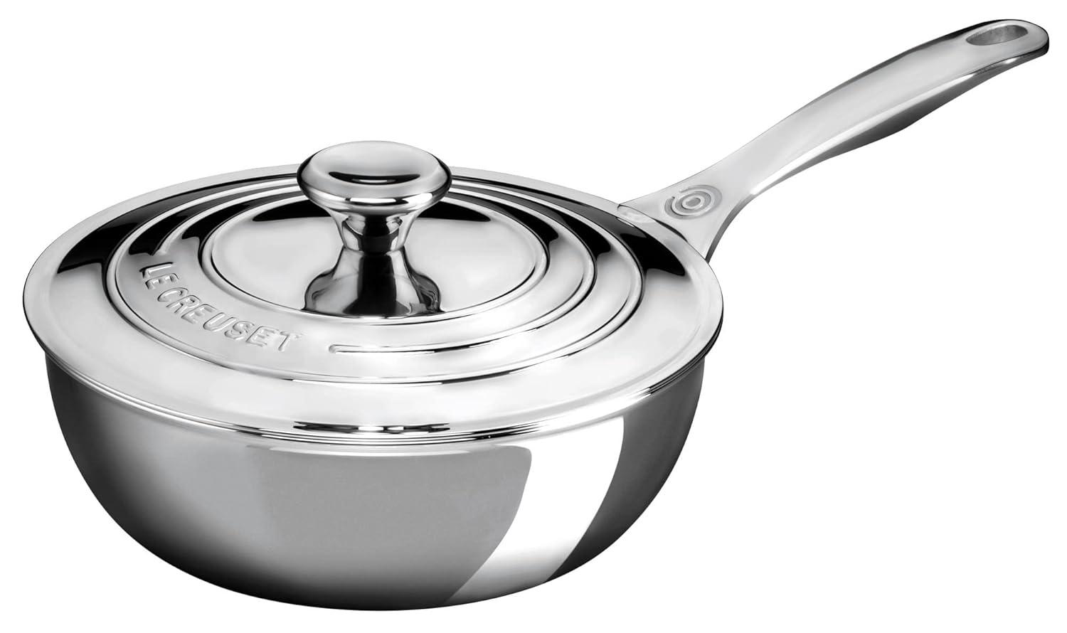 Le Creuset Stainless Steel Saucier Pan with Lid