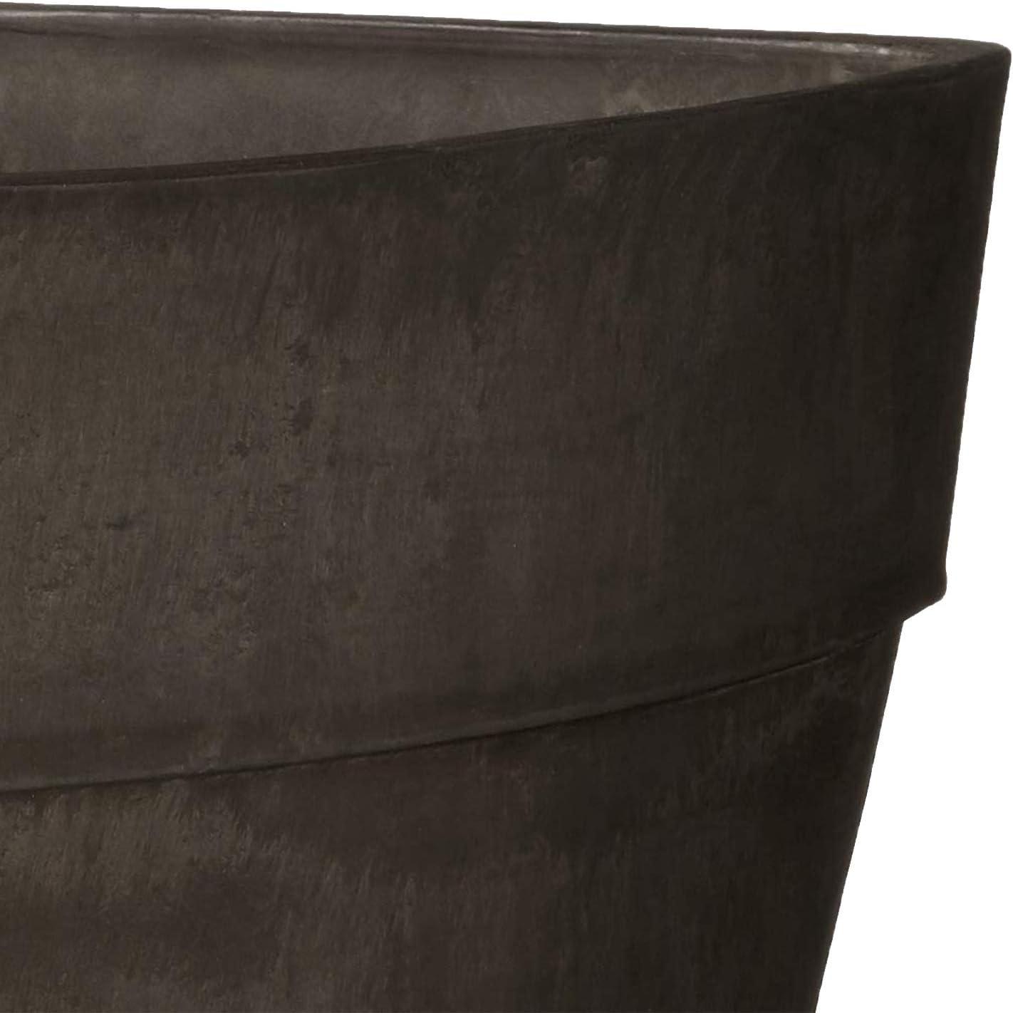 Large Dark Charcoal Recycled Plastic Corner Planter Pot