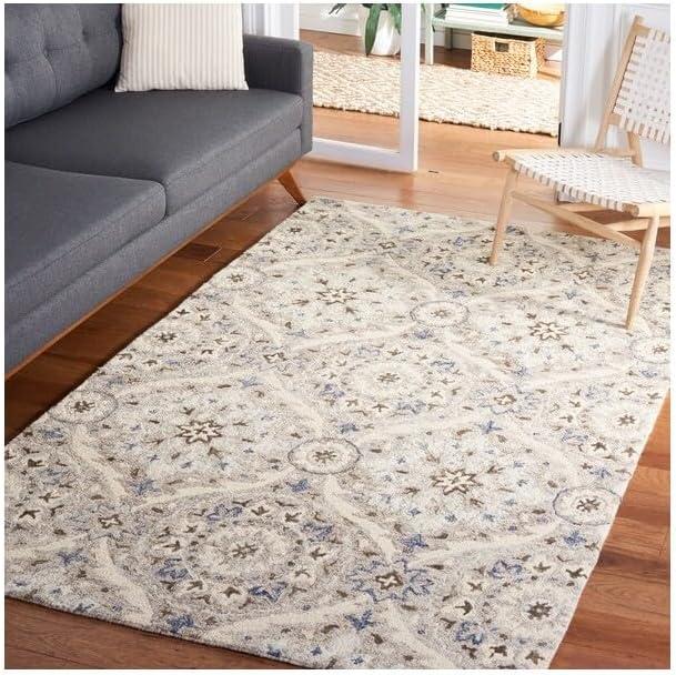 Hand-tufted Chic Gray Wool Rectangular Accent Rug