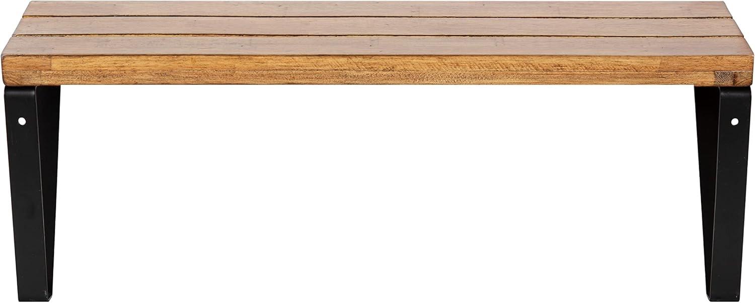 Kate and Laurel Samuels Rectangle Wood Floating Shelf, 24x8x8, Rustic Brown