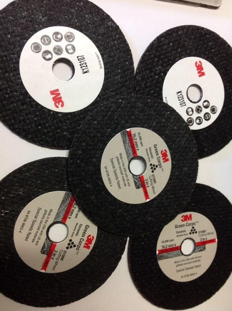 3" Black Resin Bond Metal Cut-Off Wheel Set