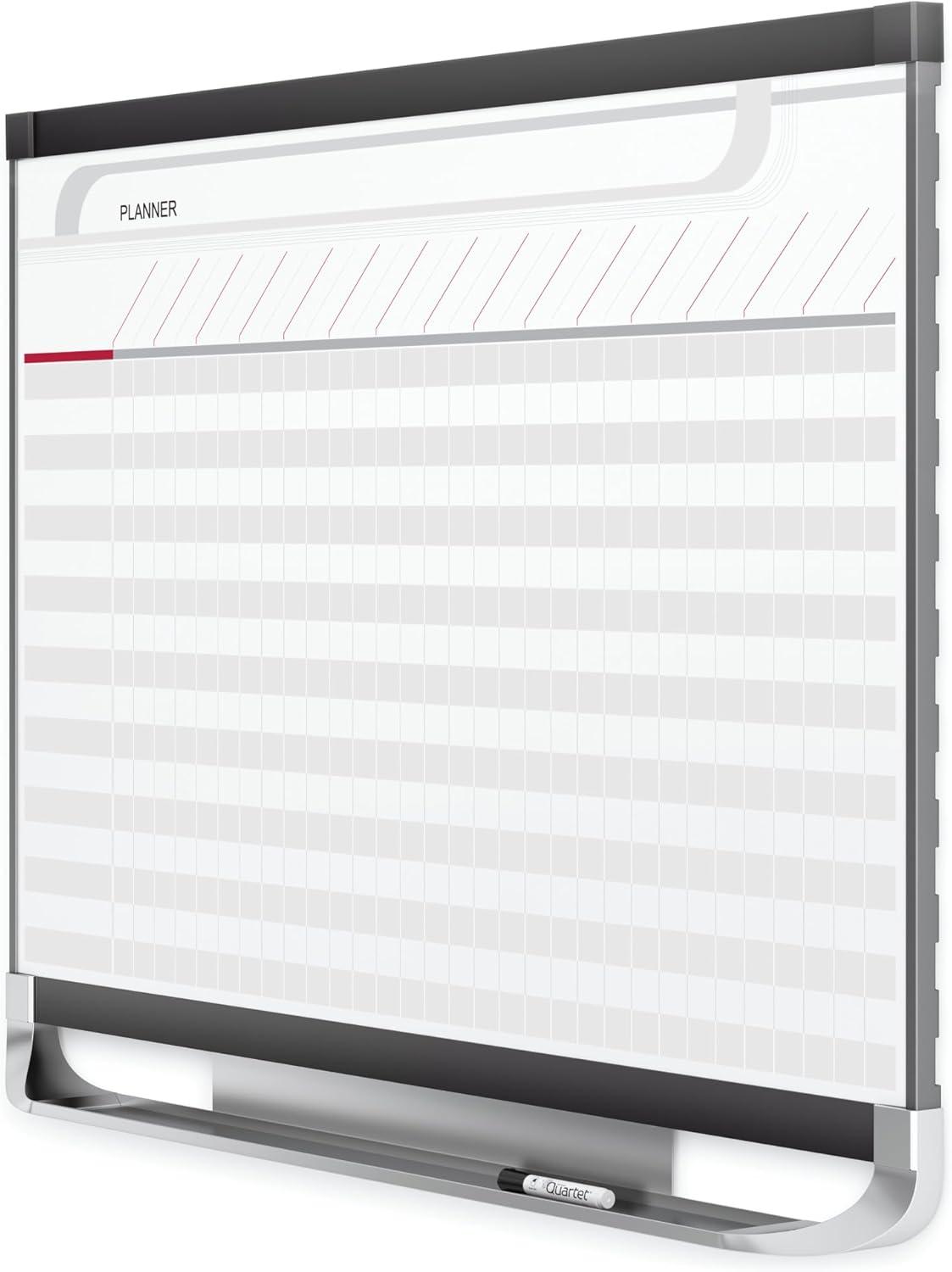 Quartet Prestige 2 Total Erase Project Planner - Wall Mountable - Metal - Graphite (PP32P2)