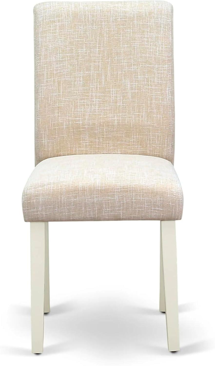 East West Furniture Dining Room Set Linen White, AVAB7-LWH-02