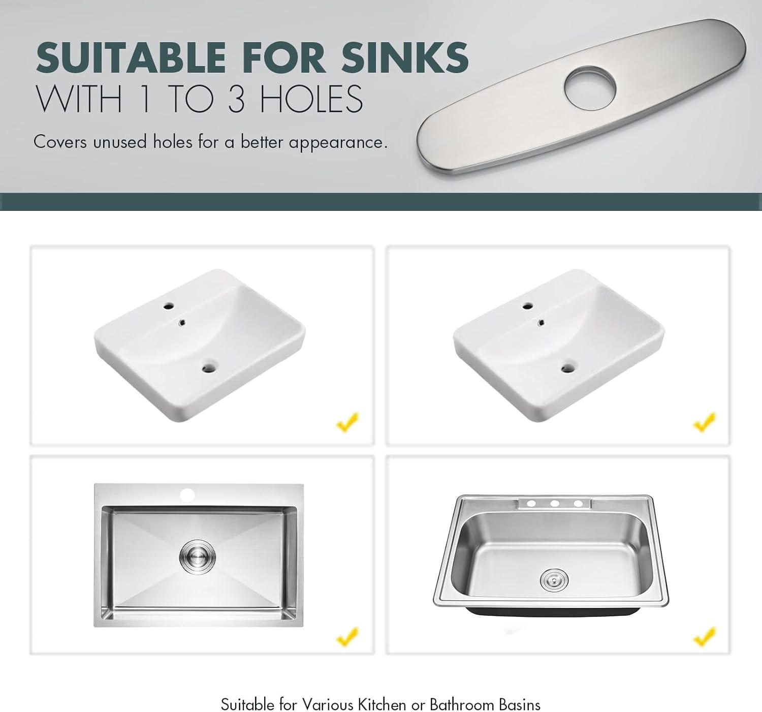 Kitchen Sink Faucet Hole Cover Deck Plate