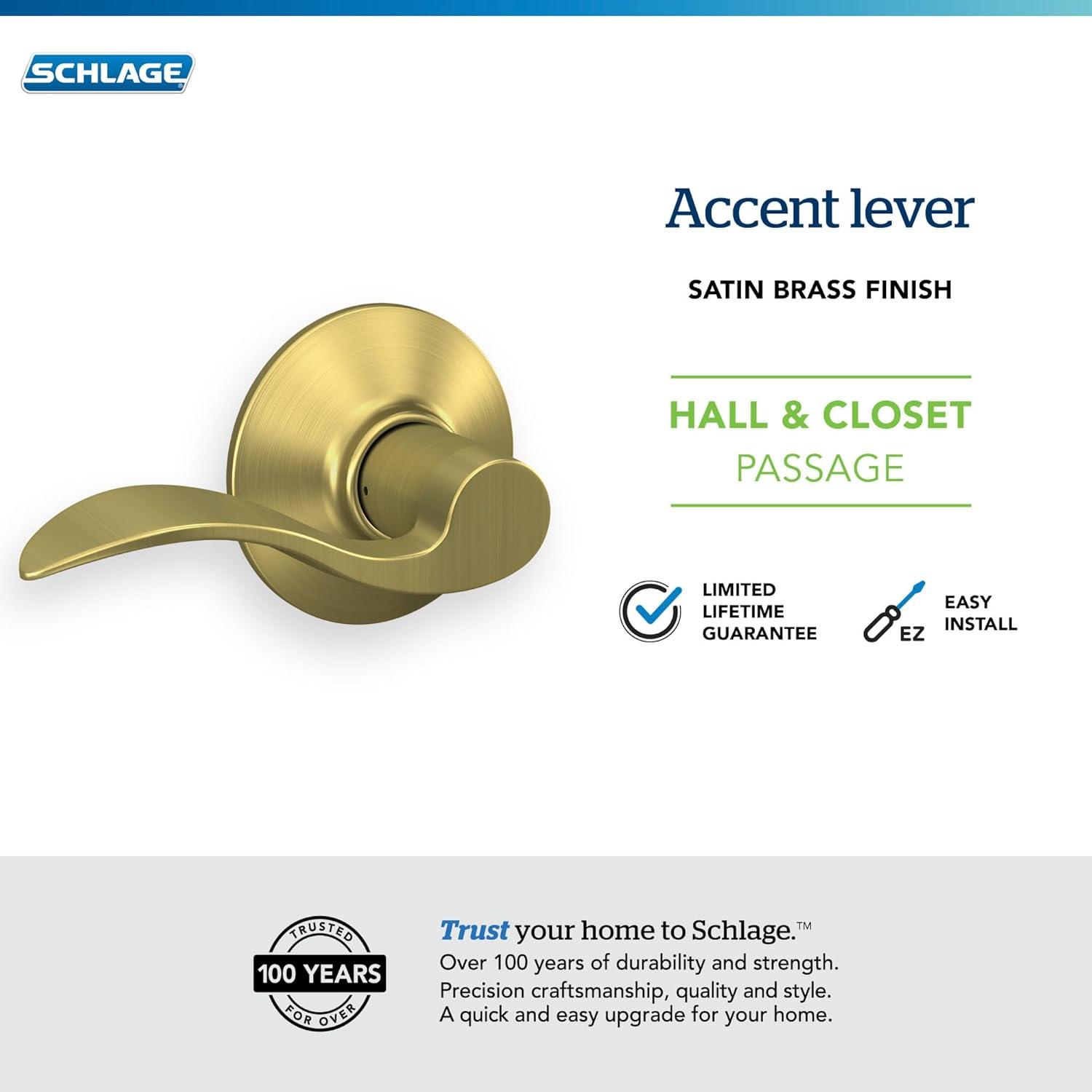 Accent Lever Hall and Closet Lock