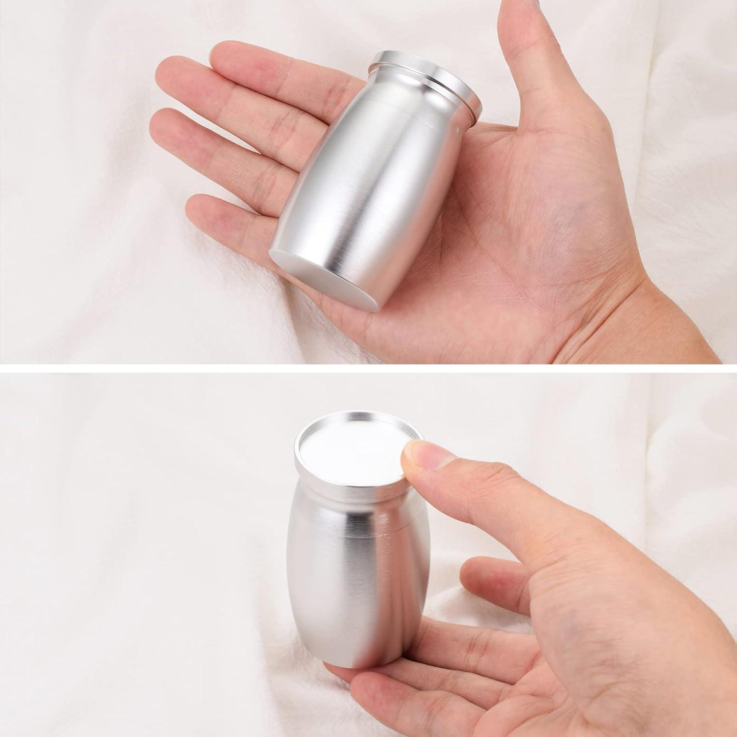 Small Keepsake Urn for Dad Mini Cremation Urns Decorative Memorial Funeral Ashes Holder Silver Engraved Stainless Steel Container for Dad Father 1.57 x 1.18 Inch-My Dad My Hero My Angel