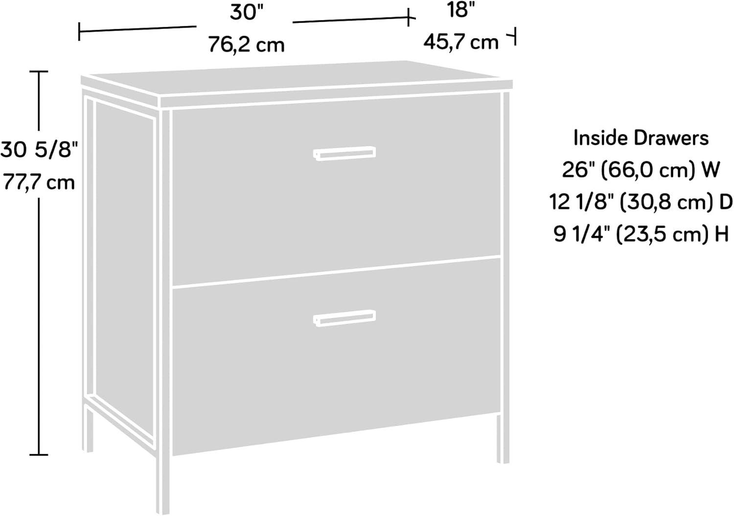 Sauder Market Commons 2 Drawer File Cabinet Prime Oak