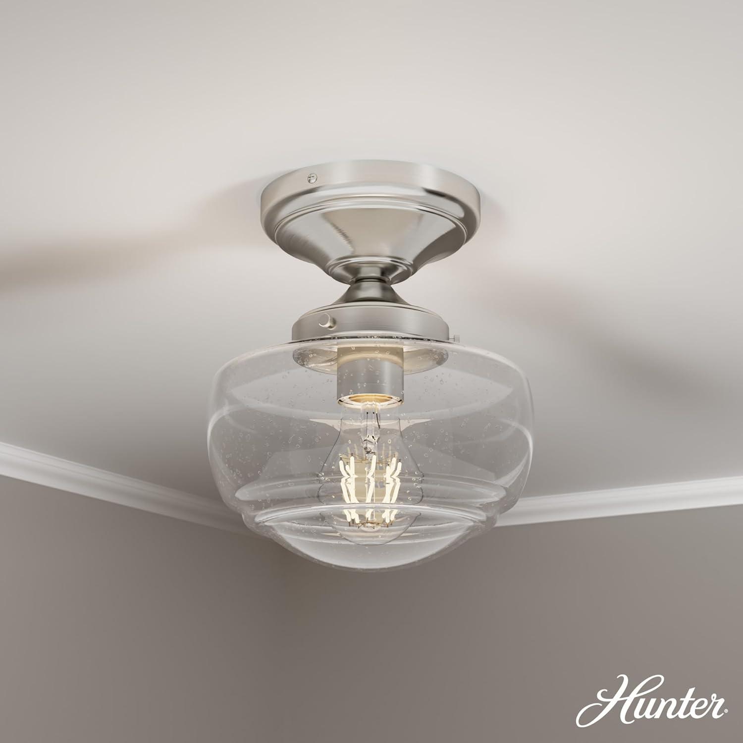 Hunter Saddle Creek 1 Light Mini Flush Mount Ceiling Light Fixture