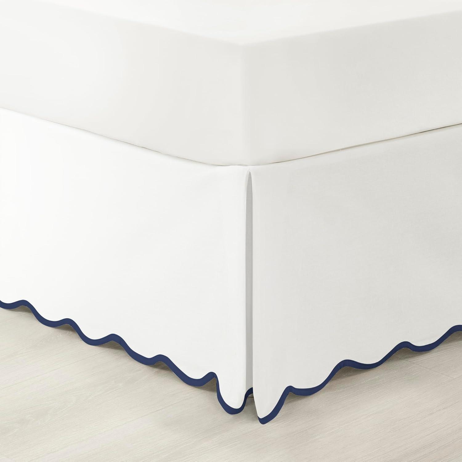 Lush Decor Coastal Chic Scallop Wrap Around Bed Skirt