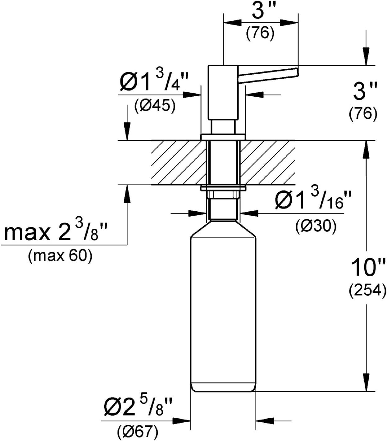 Graphite Modern Stainless Steel Soap Dispenser