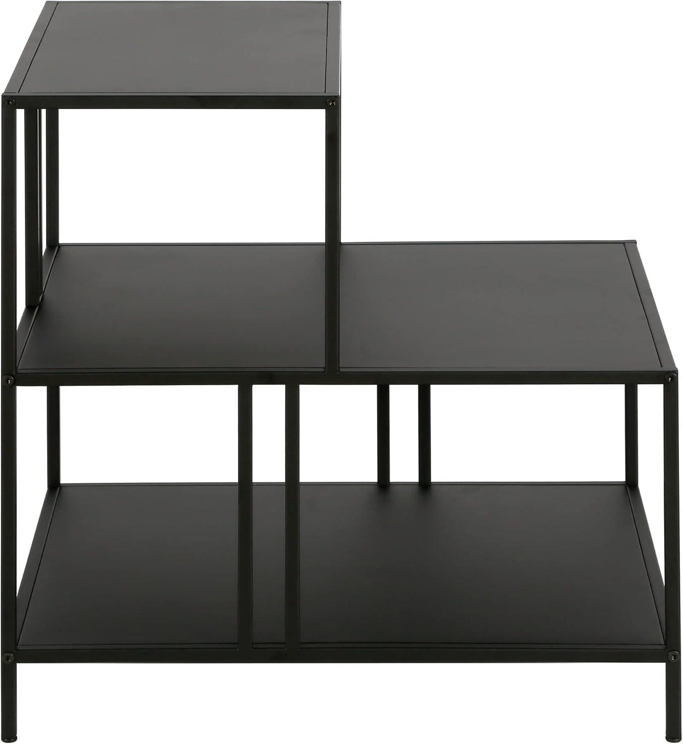 Evelyn&Zoe Cortland 20" Wide Rectangular Side Table, Blackened Bronze