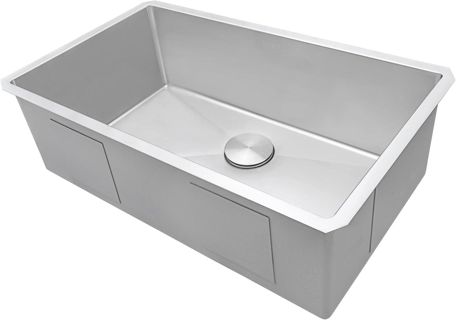 Ruvati 32-inch Undermount 16 Gauge Rounded Corners Kitchen Sink Stainless Steel Single Bowl