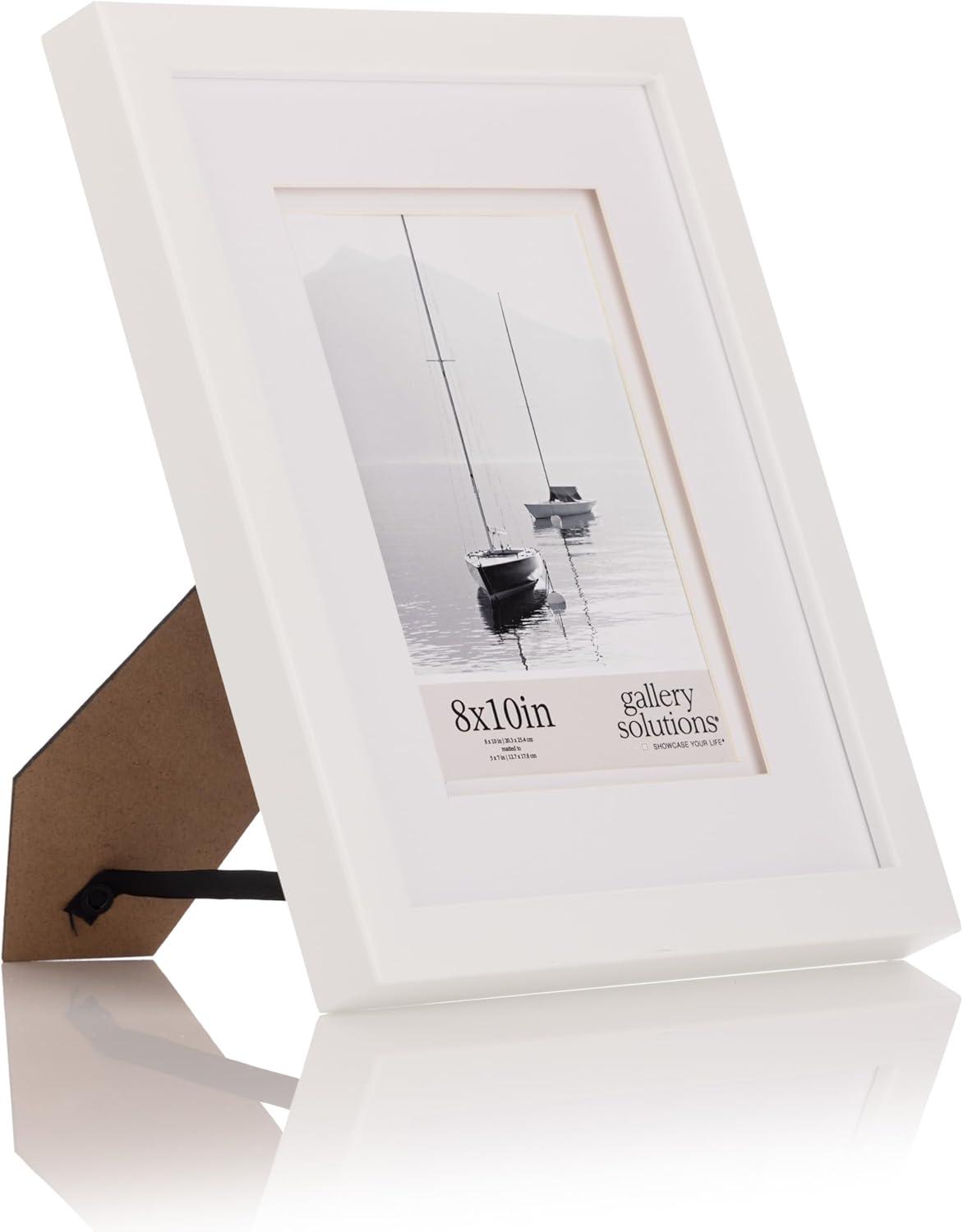 Gallery Solutions Wood Wall Frame with Double Mat Image