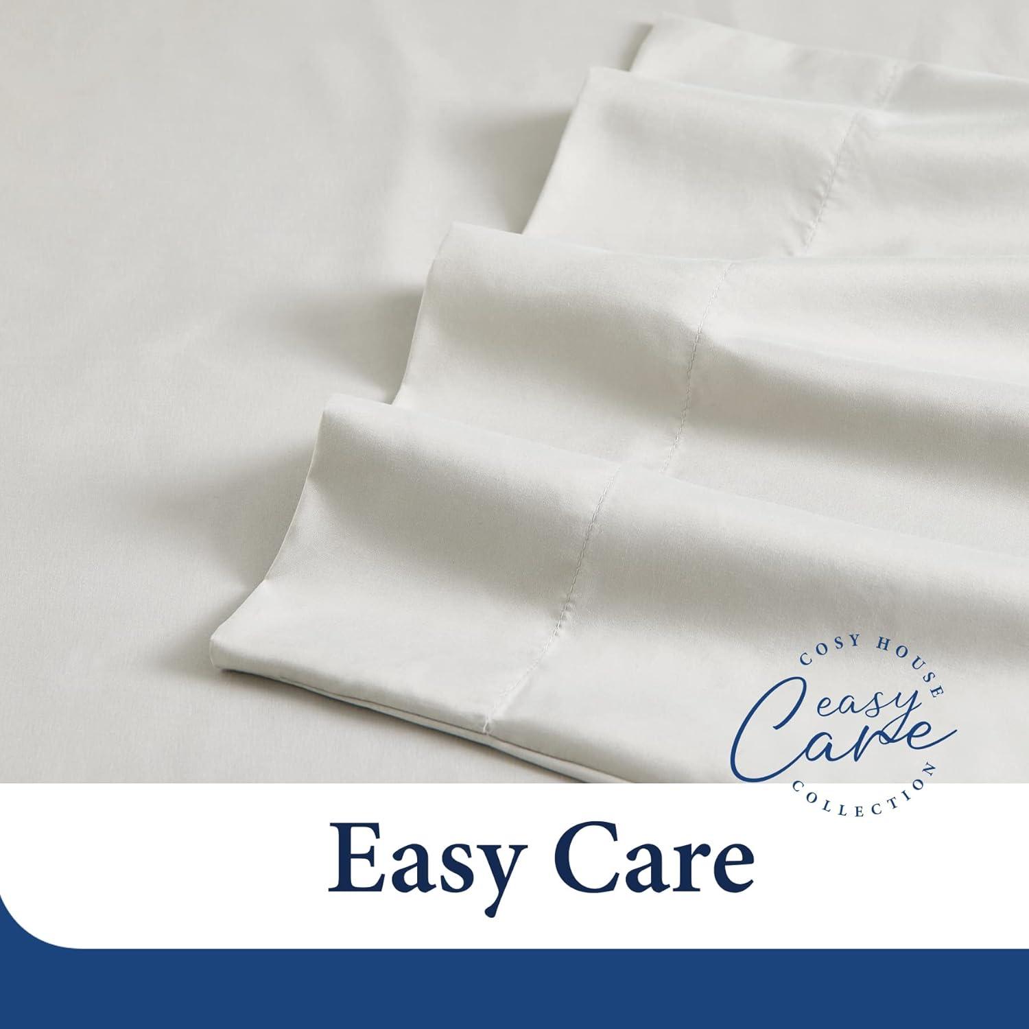 Cosy House Collection Luxury Rayon Derived from Bamboo Set of 2 Pillowcases - Cream, King