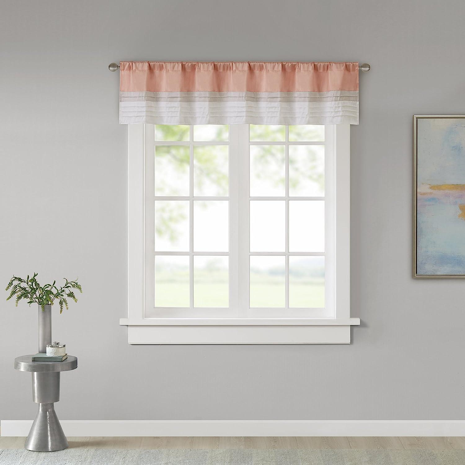 Madison Park Amherst Polyoni Pintuck Single Window Valance
