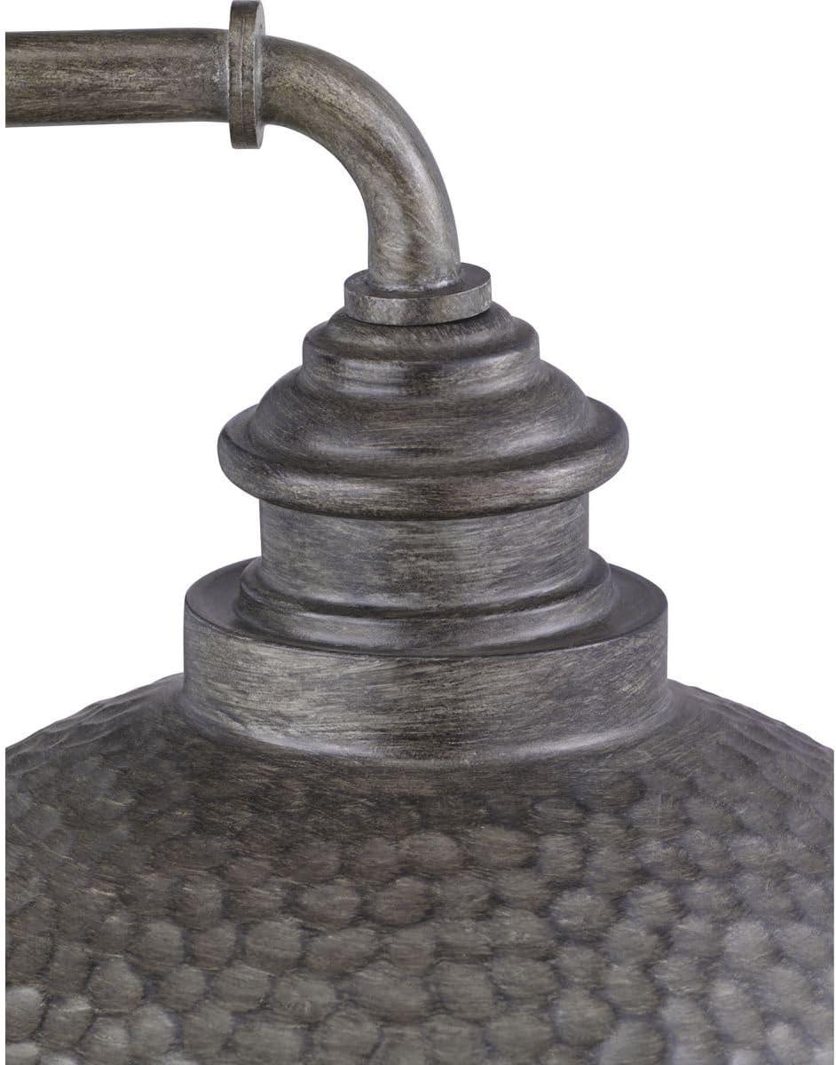 Progress Lighting Englewood 1-Light Medium Wall Lantern, Antique Pewter, Metallic Copper Shade