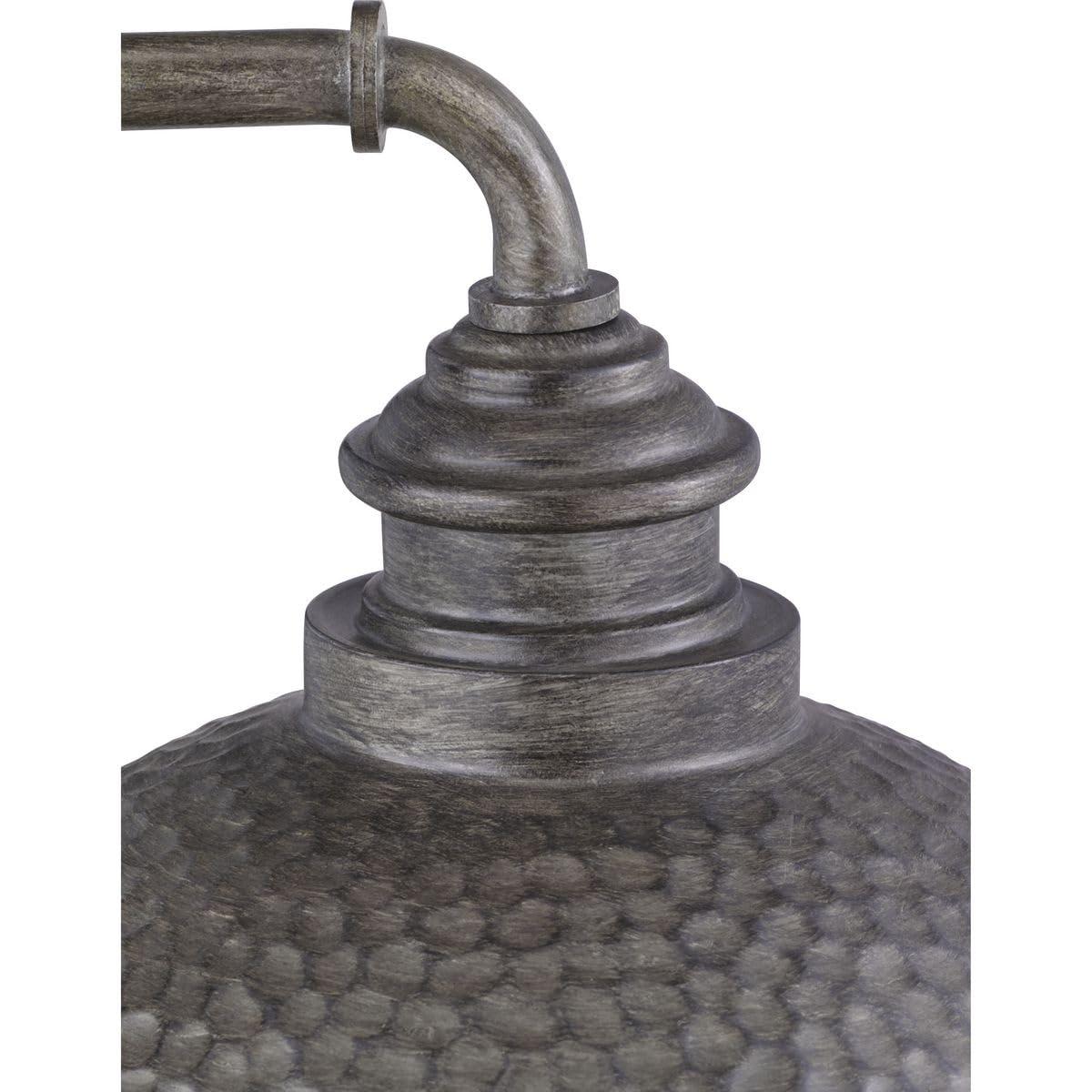 Progress Lighting Englewood 1-Light Medium Wall Lantern, Antique Pewter, Metallic Copper Shade