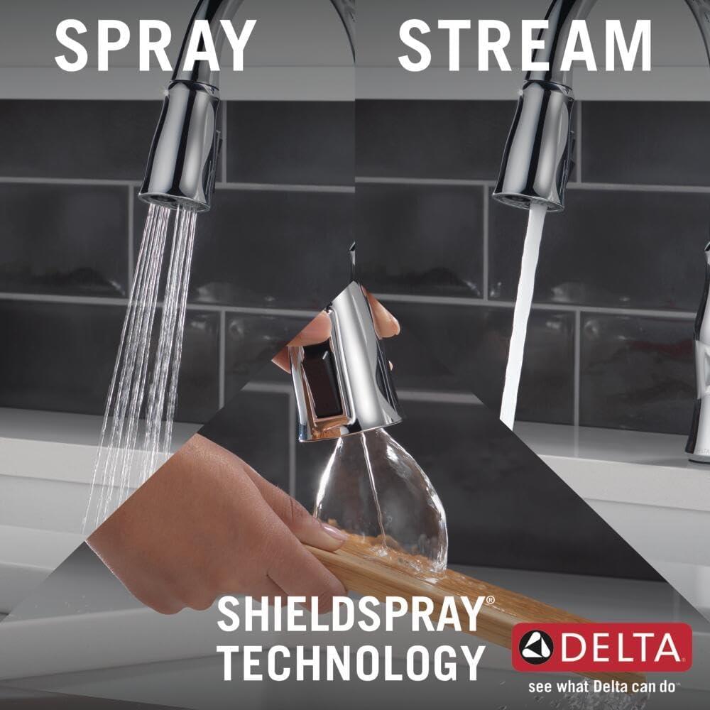 Chrome Touch Kitchen Faucet with Pull-out Spray