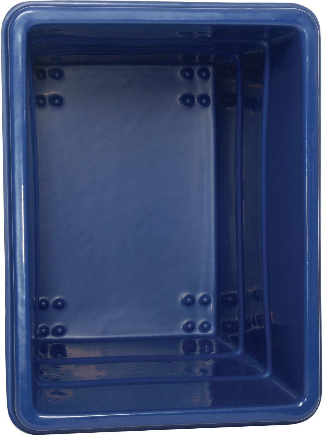 Camión de Caja de Plástico de 12 Bushel HDPE con Base de Acero, Azul, 38-2/5" de Largo x 28-9/10" de Ancho x 33" de Alto