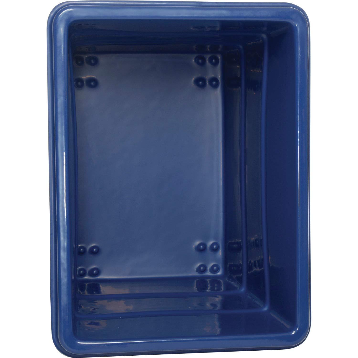 Camión de Caja de Plástico de 12 Bushel HDPE con Base de Acero, Azul, 38-2/5" de Largo x 28-9/10" de Ancho x 33" de Alto