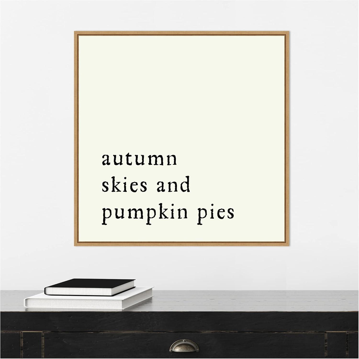 Amanti Art Autumn Skies Pumpkin Pies by Amanti Art Portfolio Canvas Wall Art Print Framed 22 x 22-in.