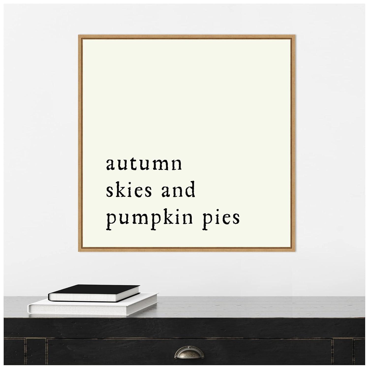 Amanti Art Autumn Skies Pumpkin Pies by Amanti Art Portfolio Canvas Wall Art Print Framed 22 x 22-in.