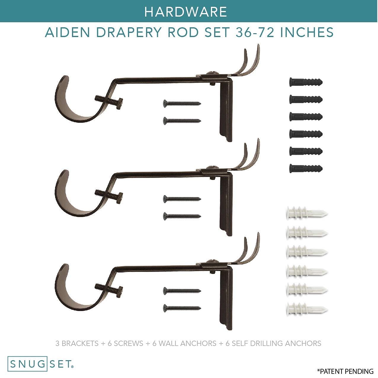 SnugSet Aiden Adjustable Single Curtain Rod