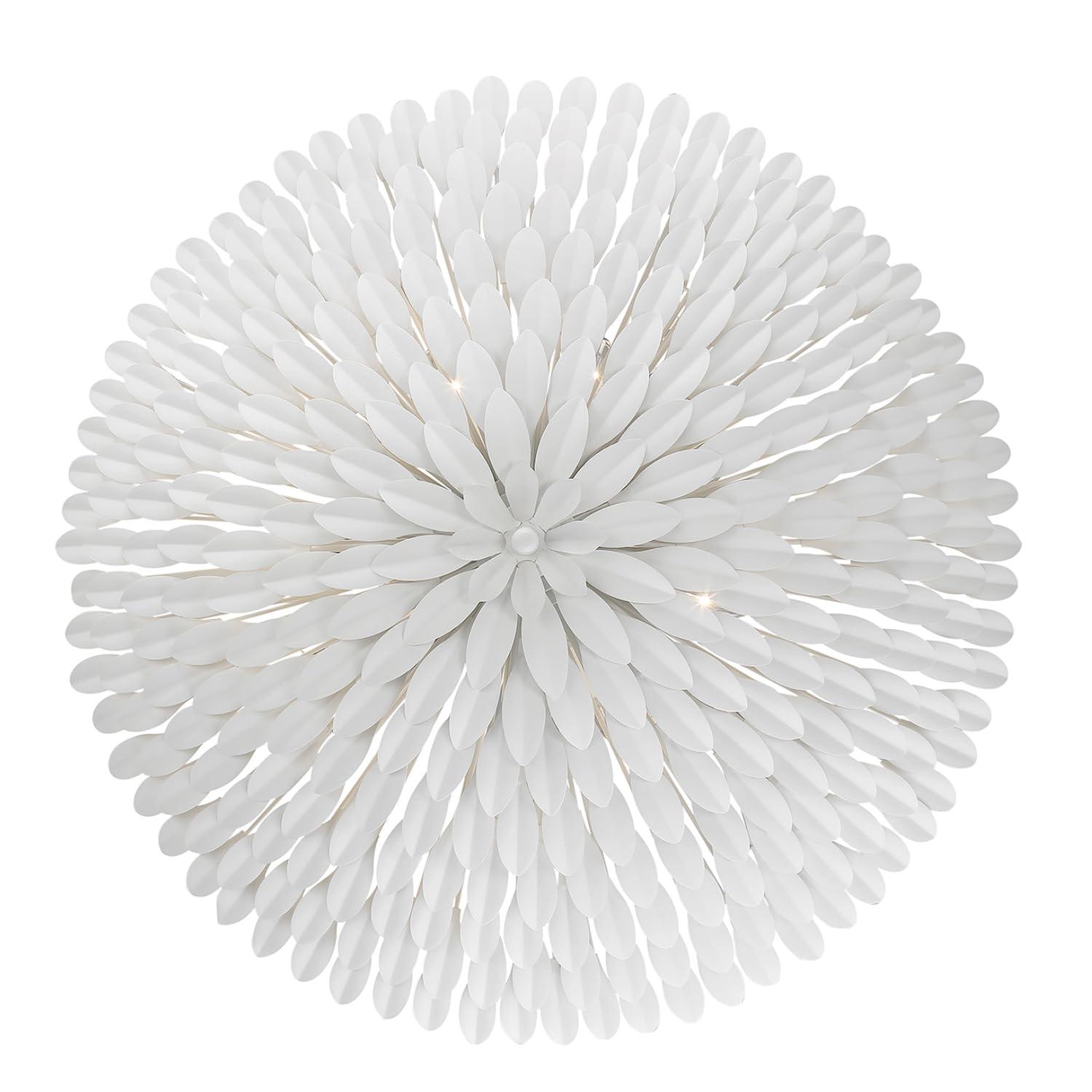 519-MT_CEILING-Crystorama Lighting-Broche - Eight Light Pendant in Traditional and Contemporary Style - 30 Inches Wide by 12 Inches High-Matte White