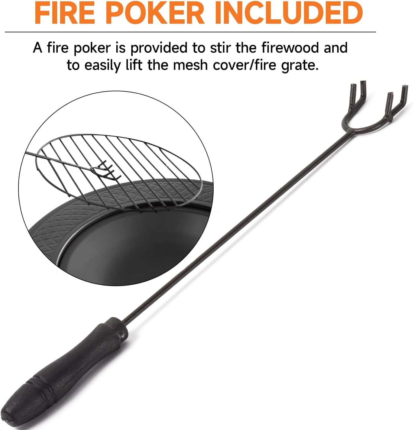 Classy Home 32'' Round Steel Fire Pit Accessory